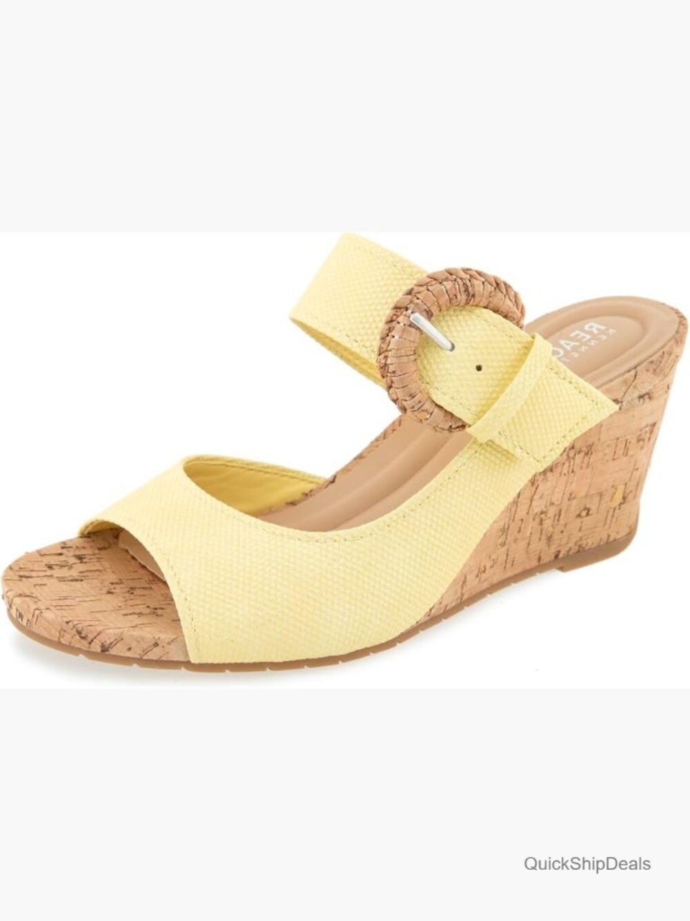 Wedge Sandals with Woven Buckle and Cork Wedge
